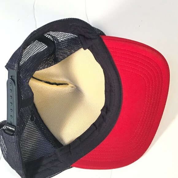 O'Neill Surf Beachwear Blue Red Stripe Stars Trucker Snapback Hat Cap - Picture 5 of 6